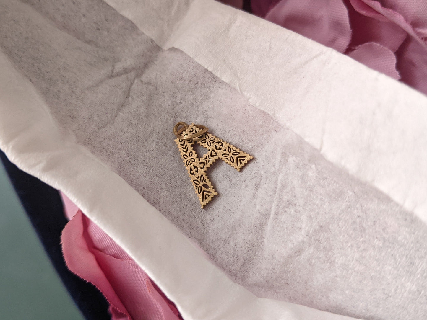 Typecraft × Protagonist Barmer Katab Letter & Number Pendant | Gold, Silver, Bronze | Geometric floral cutwork style of Rajasthan, India