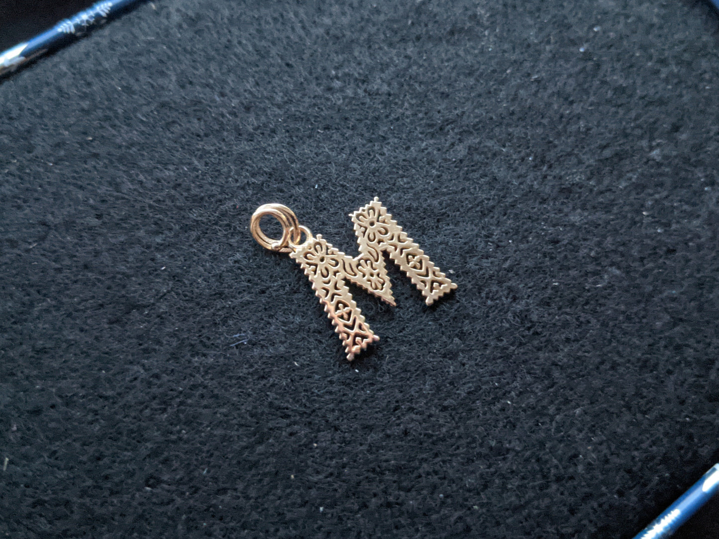 Typecraft × Protagonist Barmer Katab Letter & Number Pendant | Gold, Silver, Bronze | Geometric floral cutwork style of Rajasthan, India