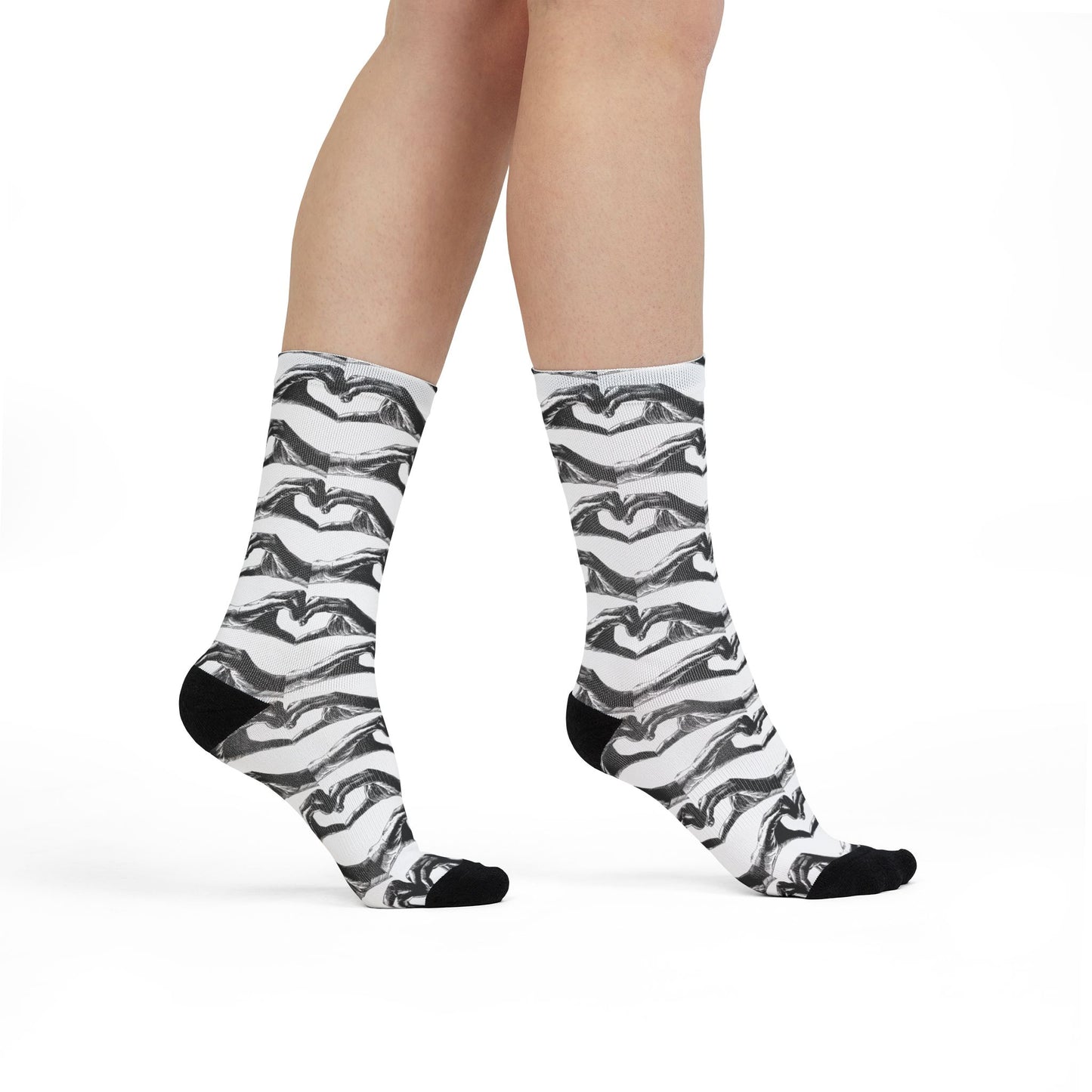 Openhearted Heart Hands Unisex Crew Socks