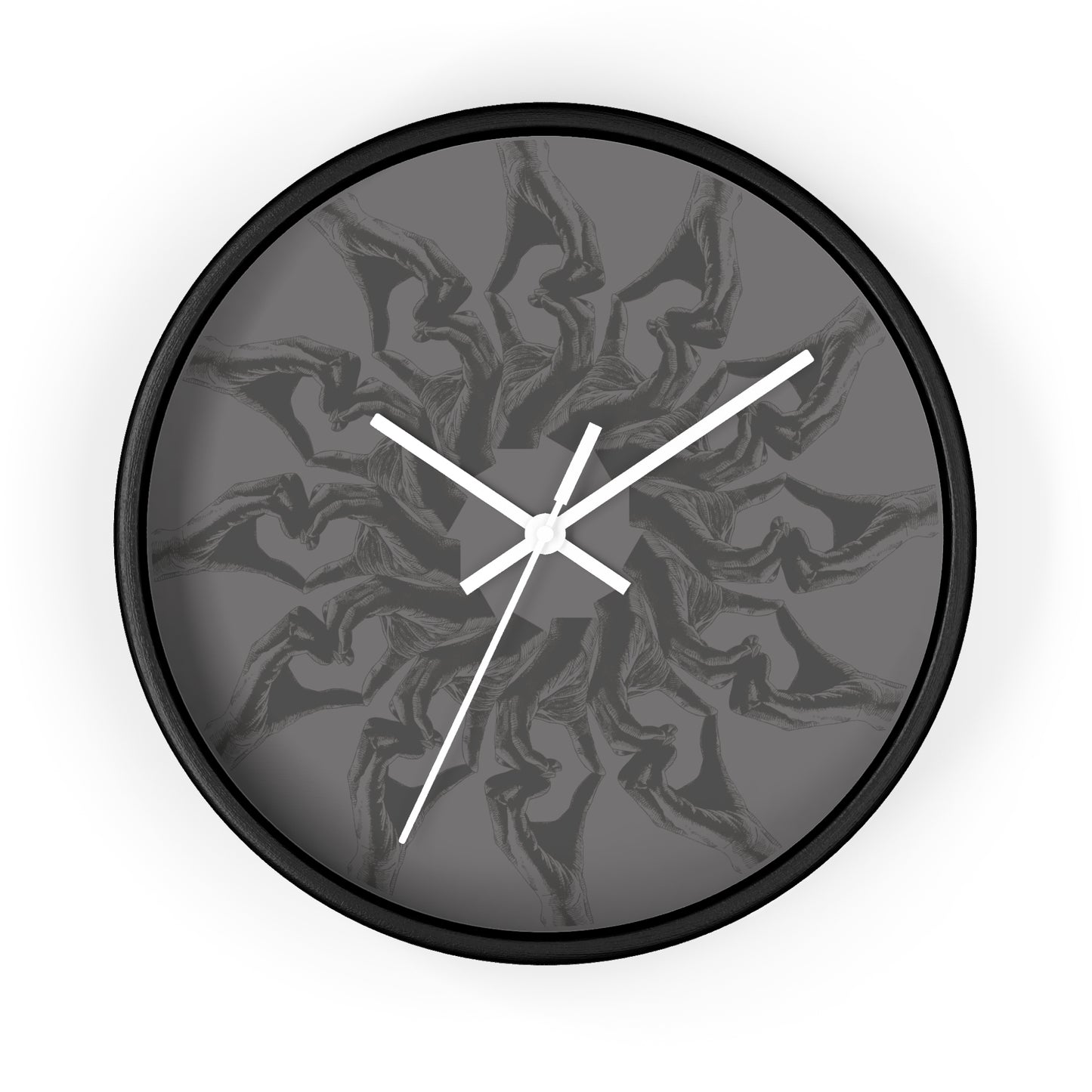 Openhearted Heart Hands Dilating Pupil Wall Clock