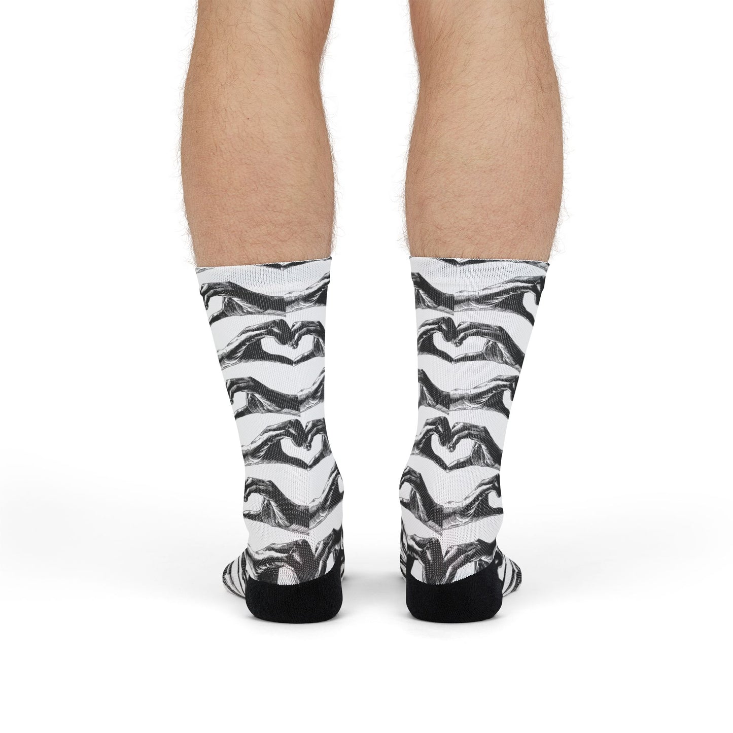 Openhearted Heart Hands Unisex Crew Socks