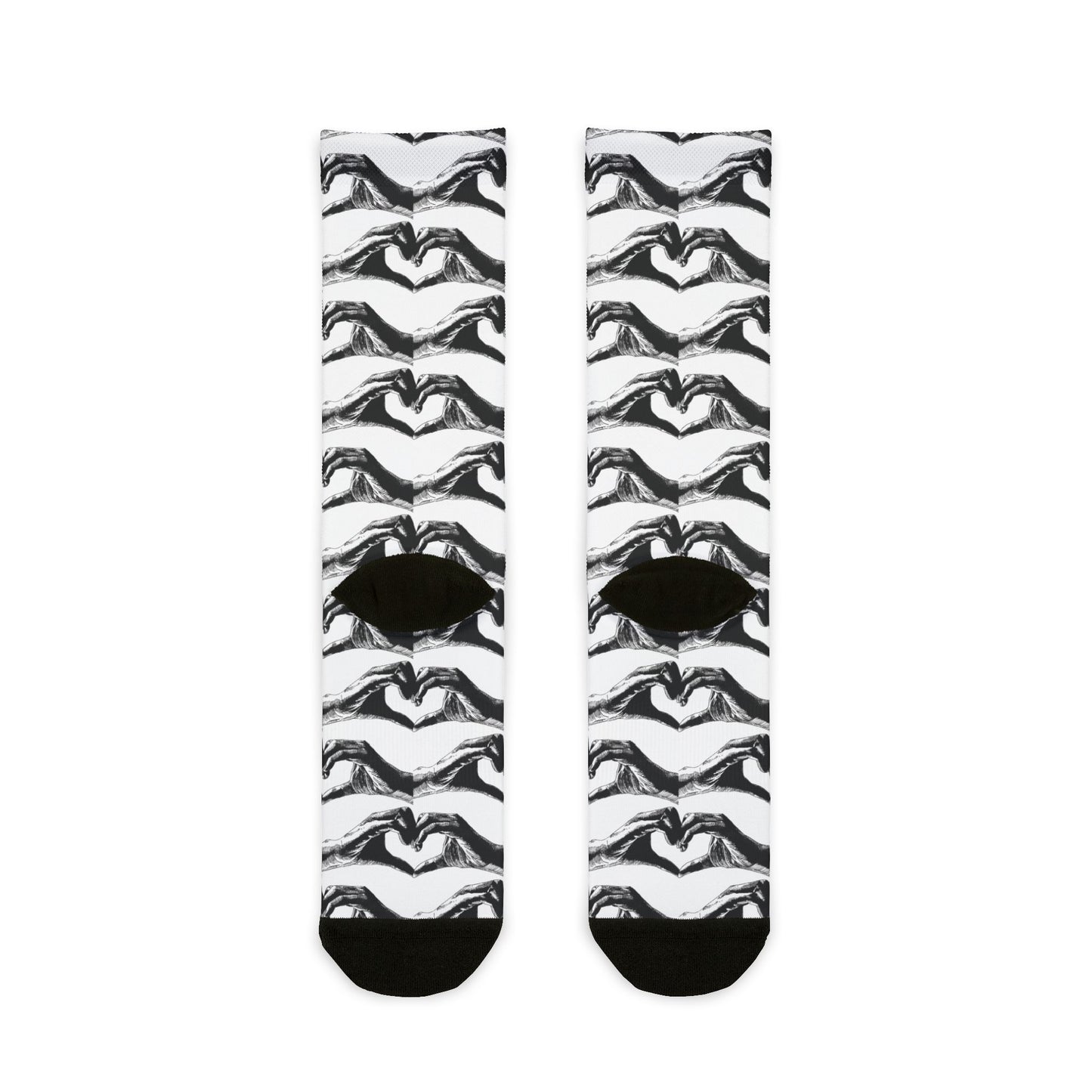 Openhearted Heart Hands Unisex Crew Socks