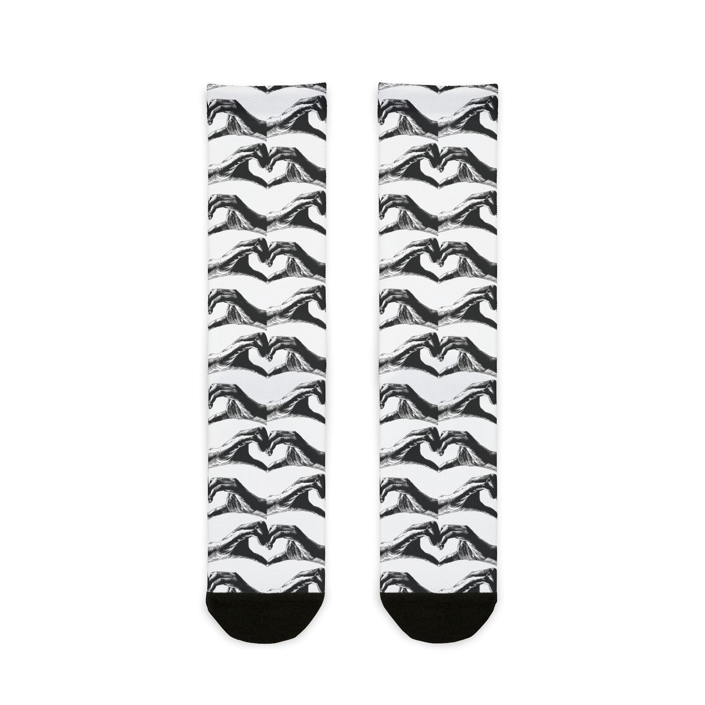 Openhearted Heart Hands Unisex Crew Socks