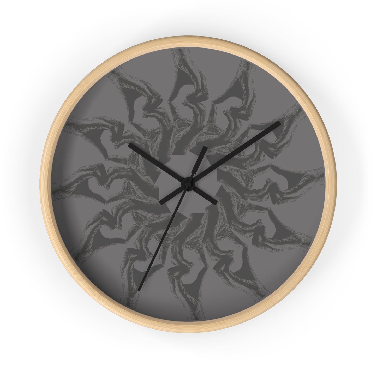 Openhearted Heart Hands Dilating Pupil Wall Clock