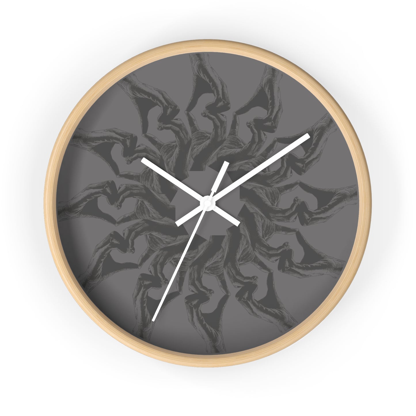 Openhearted Heart Hands Dilating Pupil Wall Clock