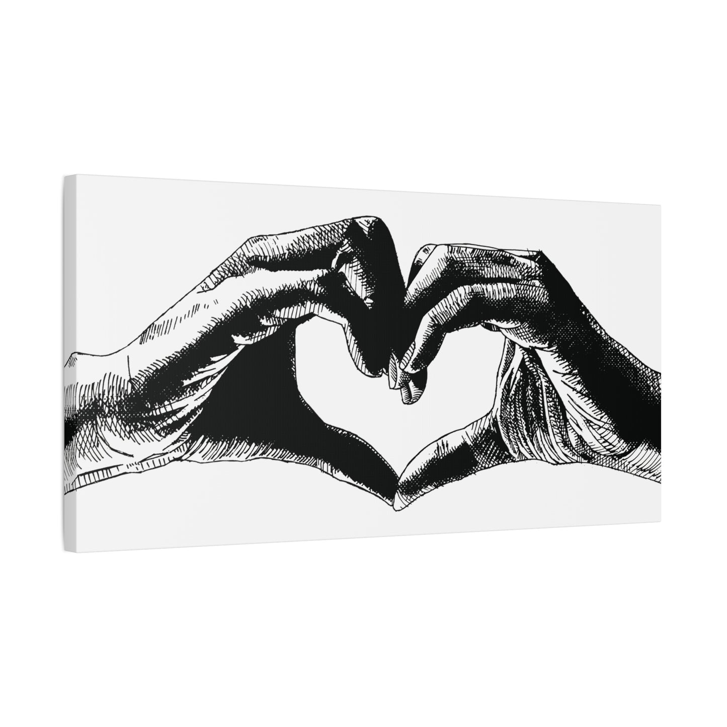 Openhearted Heart Hands 30" × 15" Matte Canvas, Stretched, 1.25"