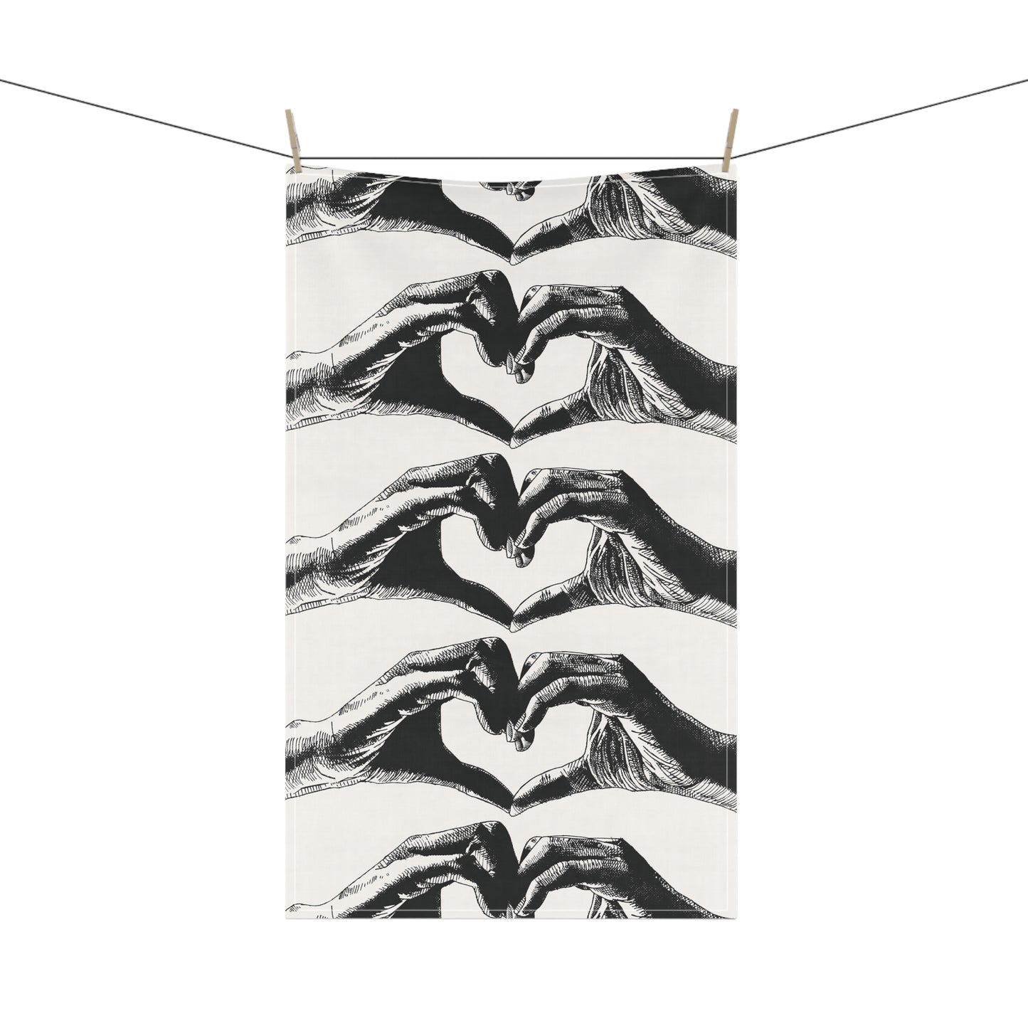 Openhearted Heart Hands Tea Towel