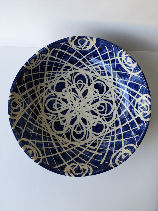 Caffeinated Spider × Emergent Lotus 15" Diameter Giant Statement Cobalt Bowl (in-person pickup only)