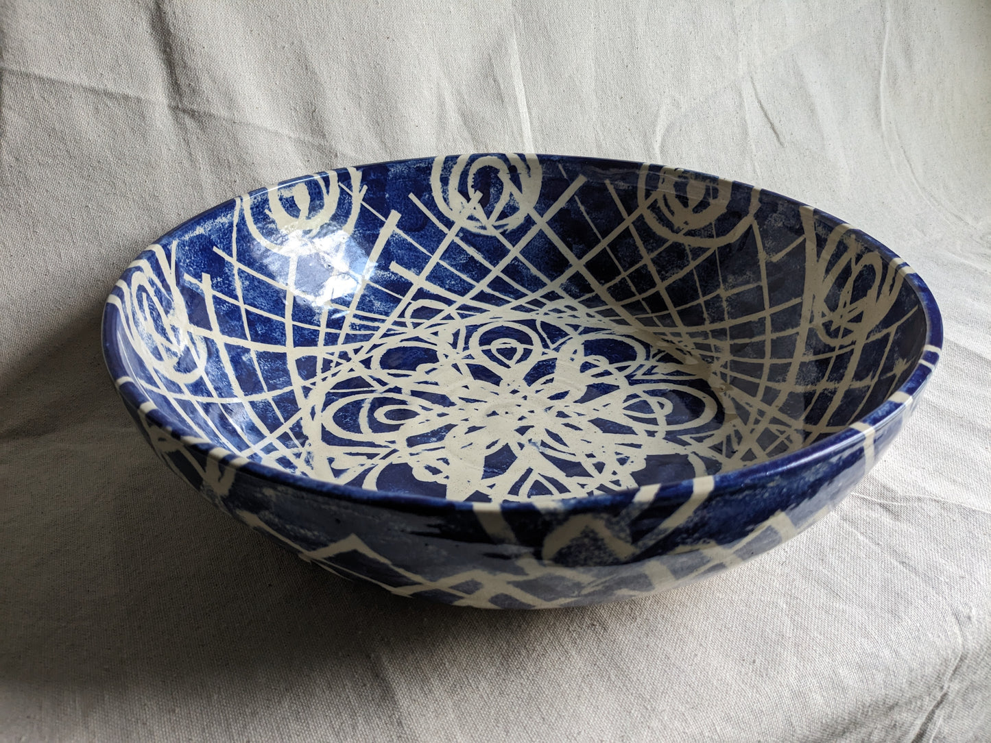 Caffeinated Spider × Emergent Lotus 15" Diameter Giant Statement Cobalt Bowl (in-person pickup only)