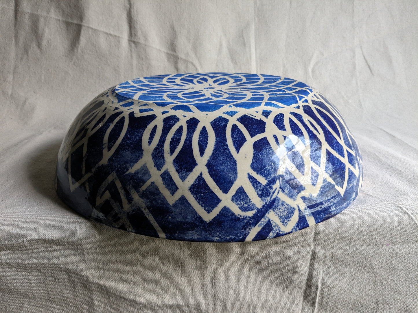 Caffeinated Spider × Emergent Lotus 15" Diameter Giant Statement Cobalt Bowl (in-person pickup only)