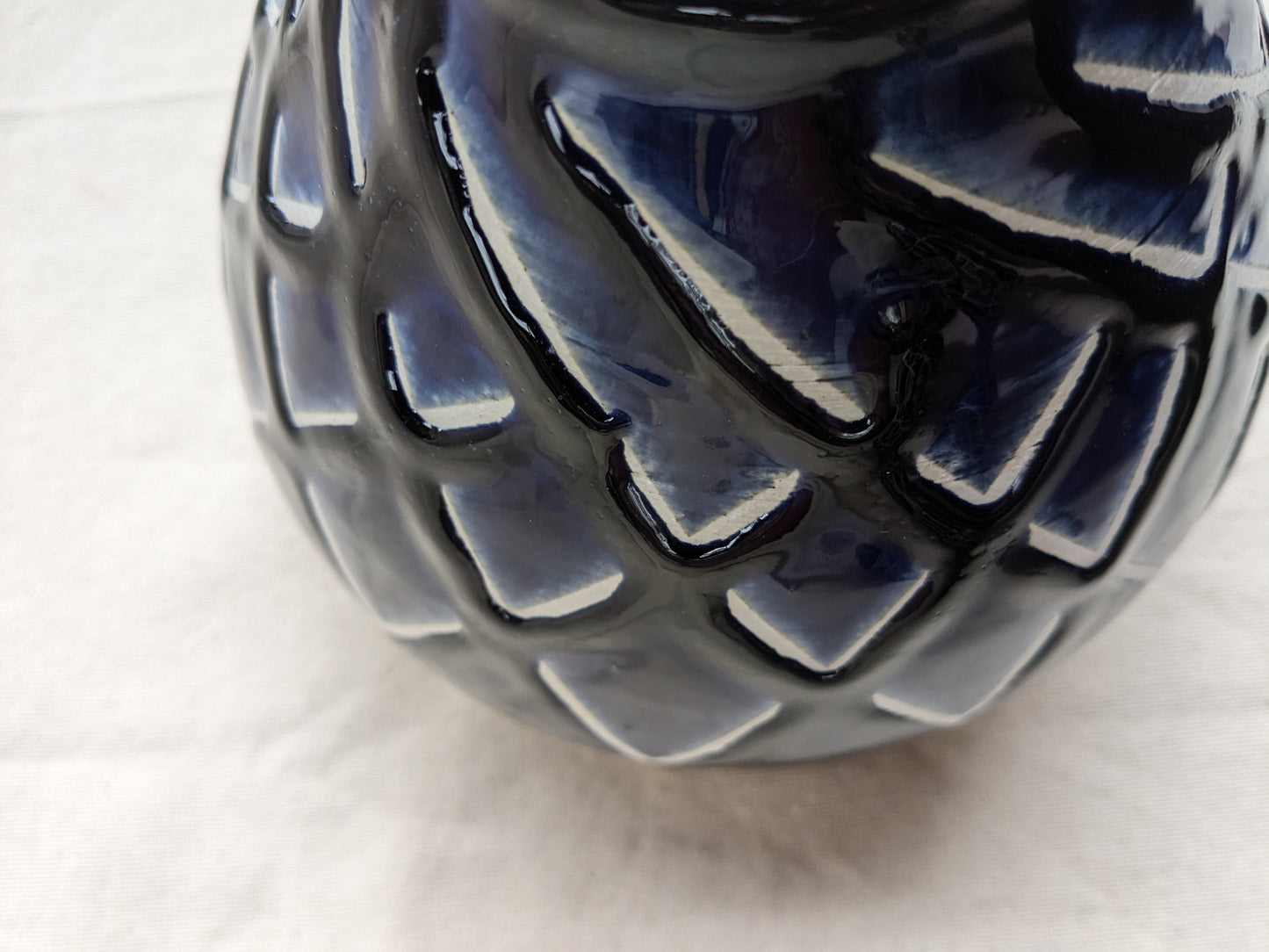 Caffeinated Spider 8" Tall Cobalt Vase (in-person pickup only)