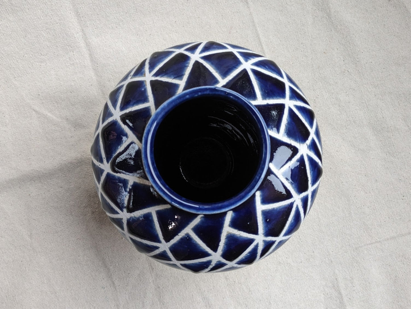 Caffeinated Spider 7" Tall Cobalt Vase (in-person pickup only)