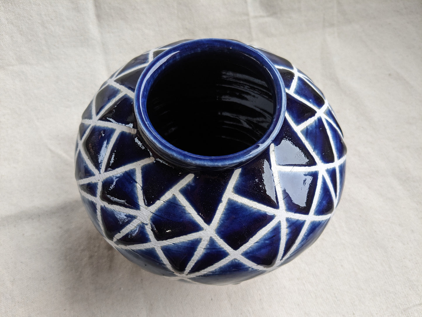 Caffeinated Spider 7" Tall Cobalt Vase (in-person pickup only)