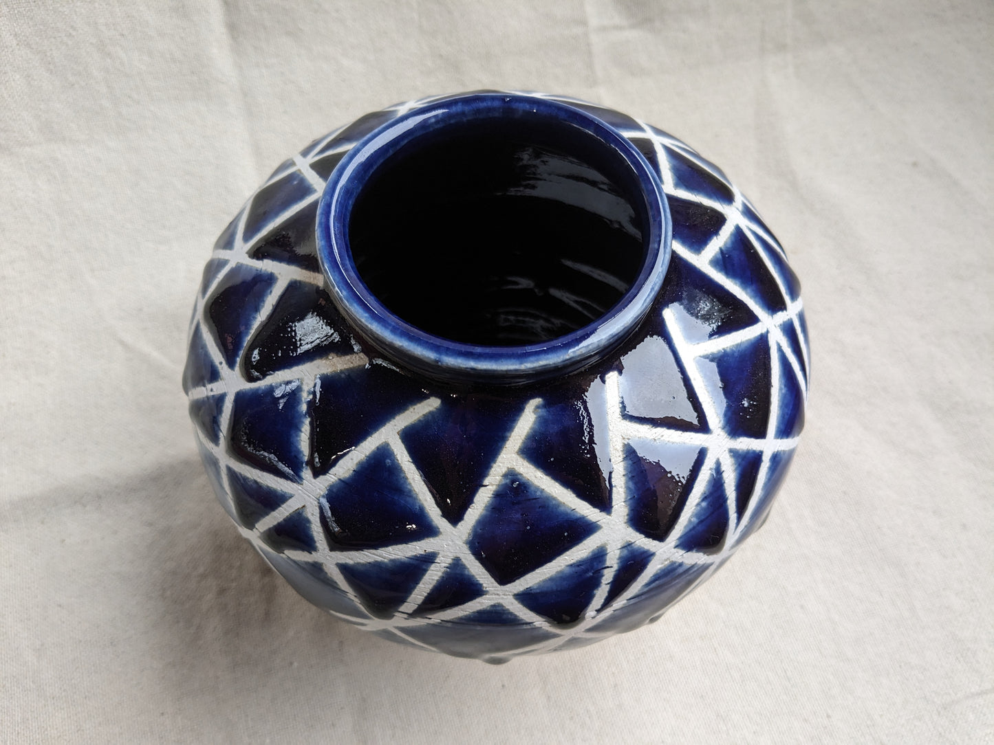 Caffeinated Spider 7" Tall Cobalt Vase (in-person pickup only)