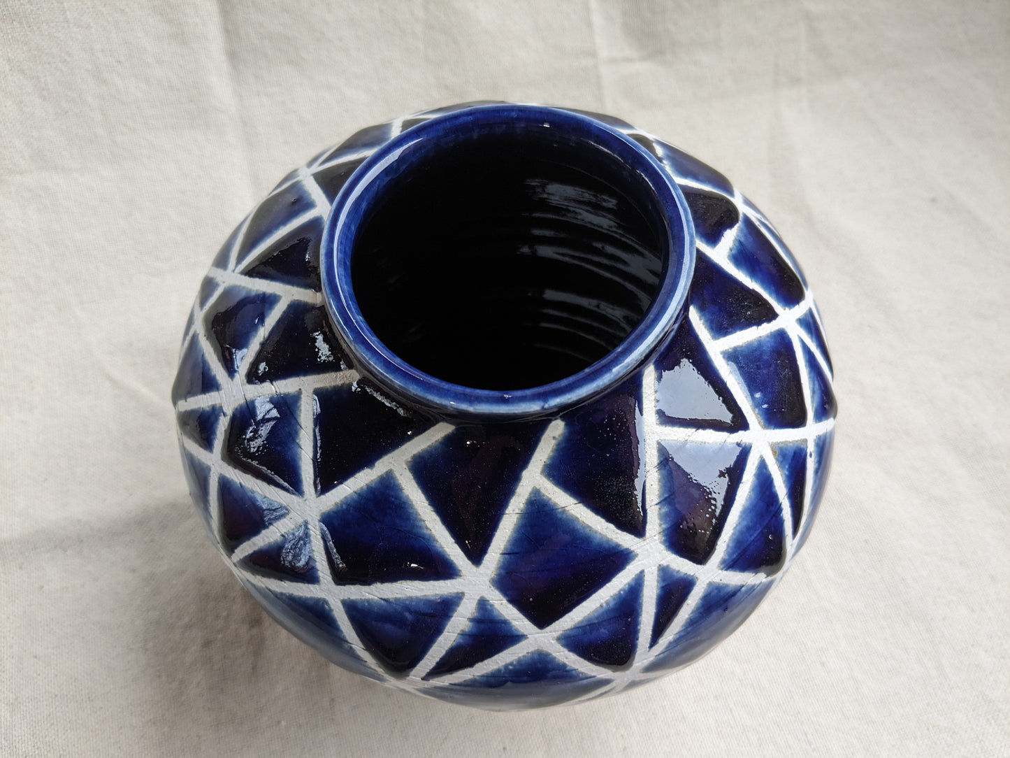 Caffeinated Spider 7" Tall Cobalt Vase (in-person pickup only)