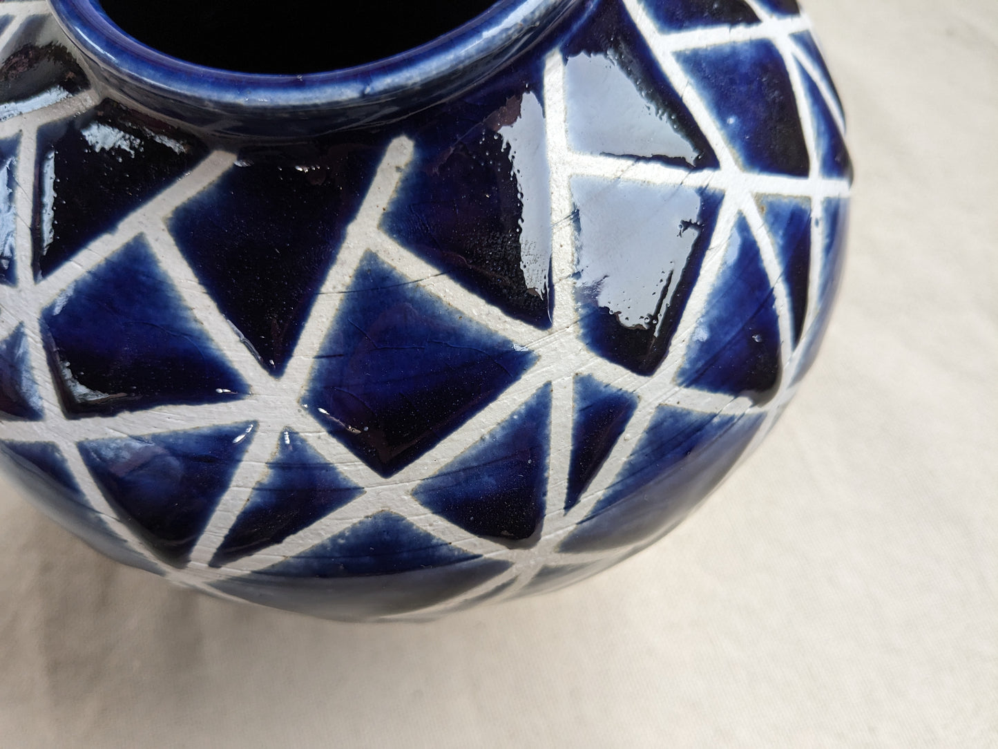 Caffeinated Spider 7" Tall Cobalt Vase (in-person pickup only)