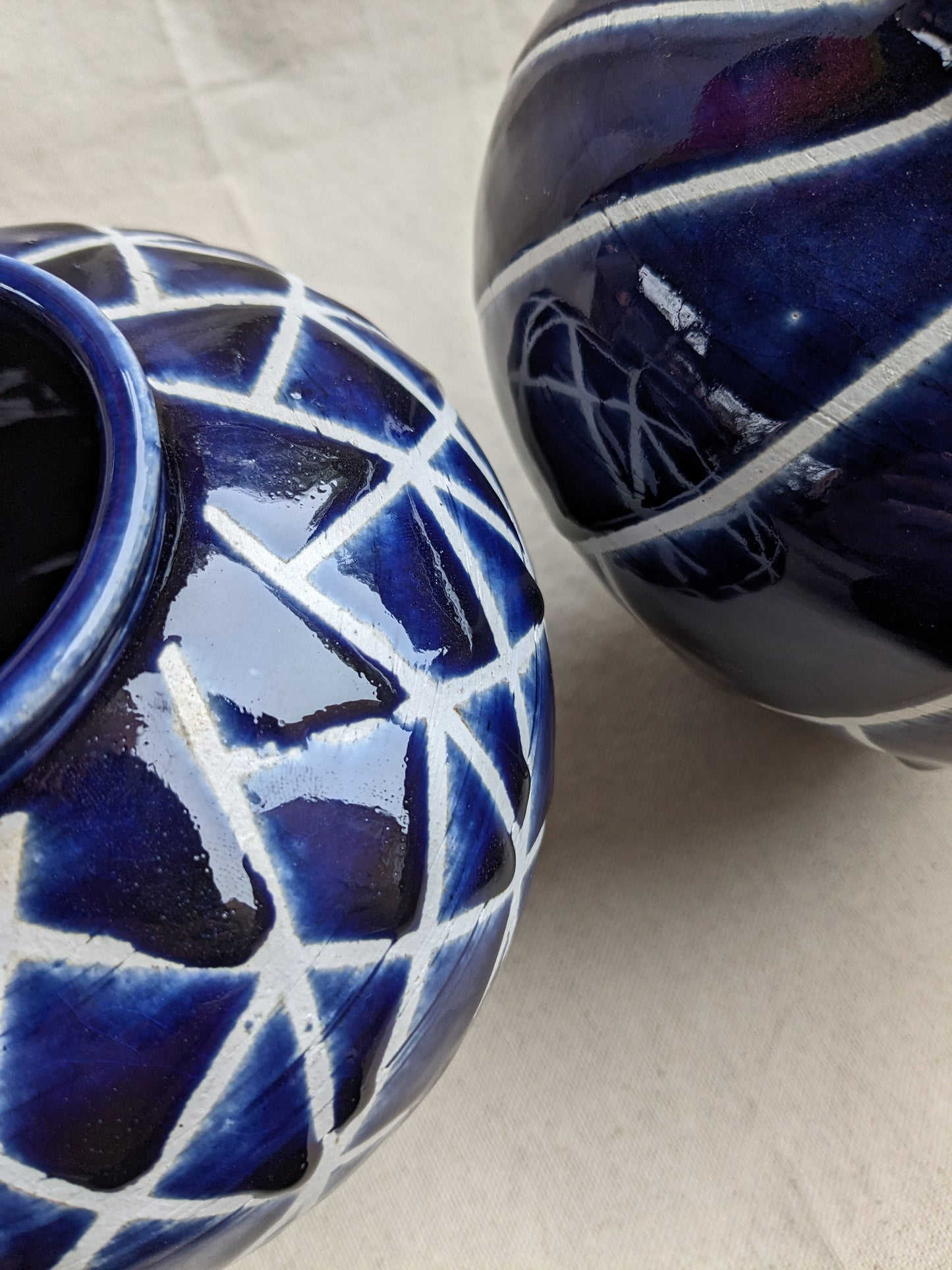 Caffeinated Spider 7" Tall Cobalt Vase (in-person pickup only)