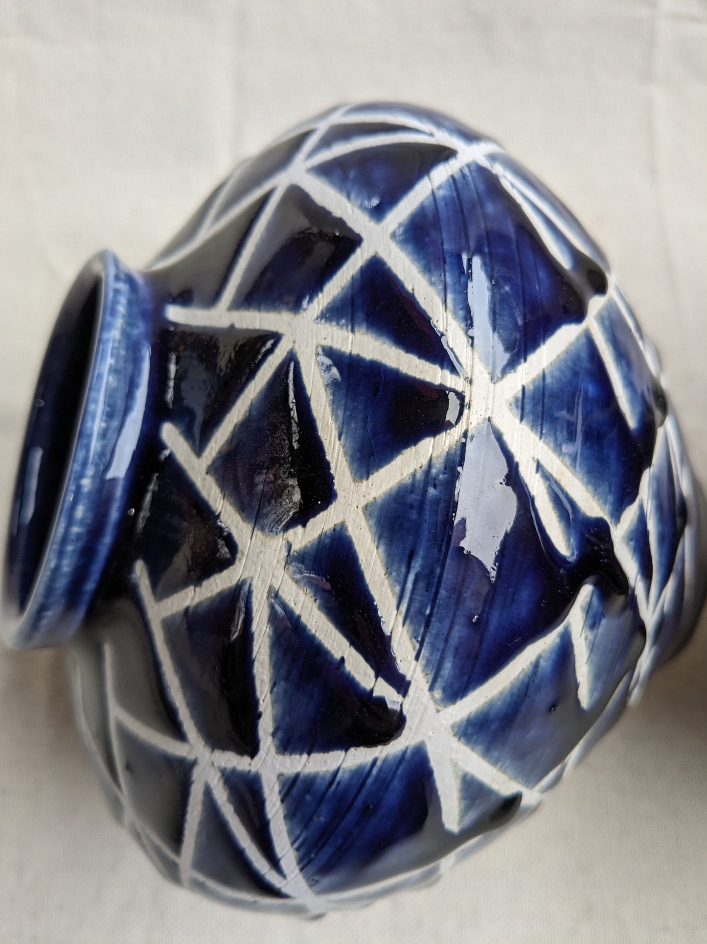 Caffeinated Spider 7" Tall Cobalt Vase (in-person pickup only)