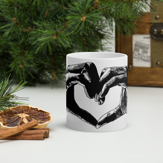 Openhearted Heart Hands Ceramic Mug