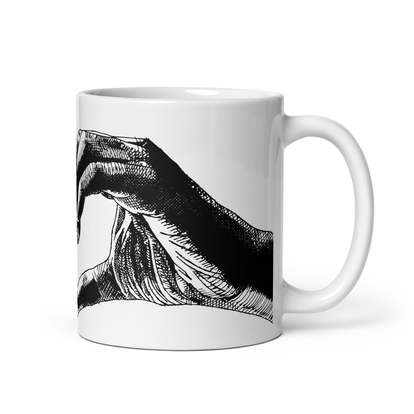 Openhearted Heart Hands Ceramic Mug